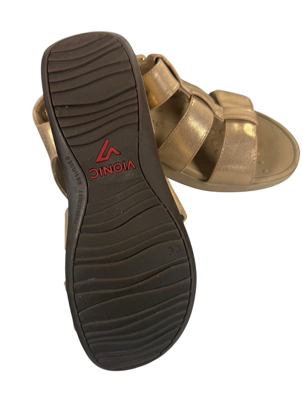Vionic Tami Metallic Rose Gold Platform Wedge Sandal Size 7 - Picture 6 of 9